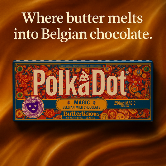 Polkadot Butterlicious | Buy 10,000mg Gourmet Mushroom Chocolate Bar