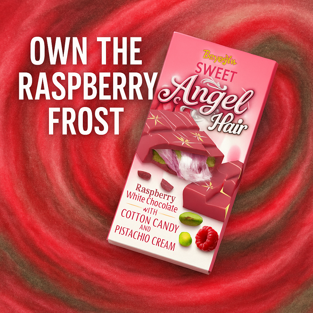 Dubai White Chocolate Bar – Beyoglu Raspberry Cotton Candy & Pistachio Cream | 170 g