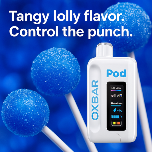 Blue Razz Lolly – OXBAR Nic Switch 35K Puff Disposable Vape w/ Adjustable Nicotine & Flavor Control