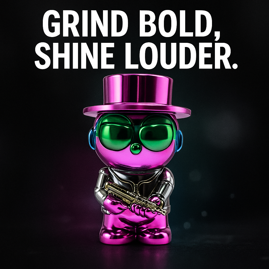 Morty Chrome Herb Grinder – 4-Piece Sculpted Toy-Inspired Design