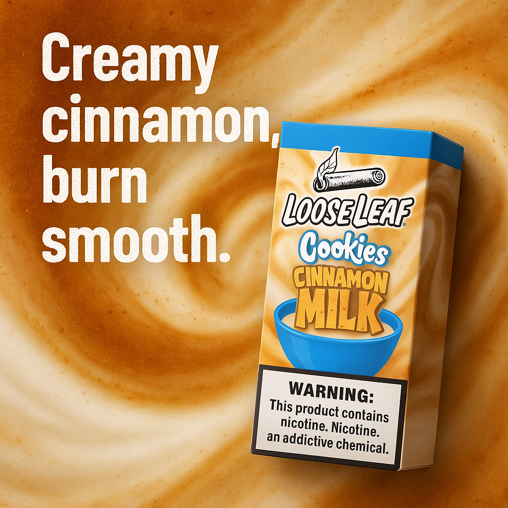 LooseLeaf x Cookies Cinnamon Milk Wraps – Sweet Cinnamon & Creamy Milk Flavor