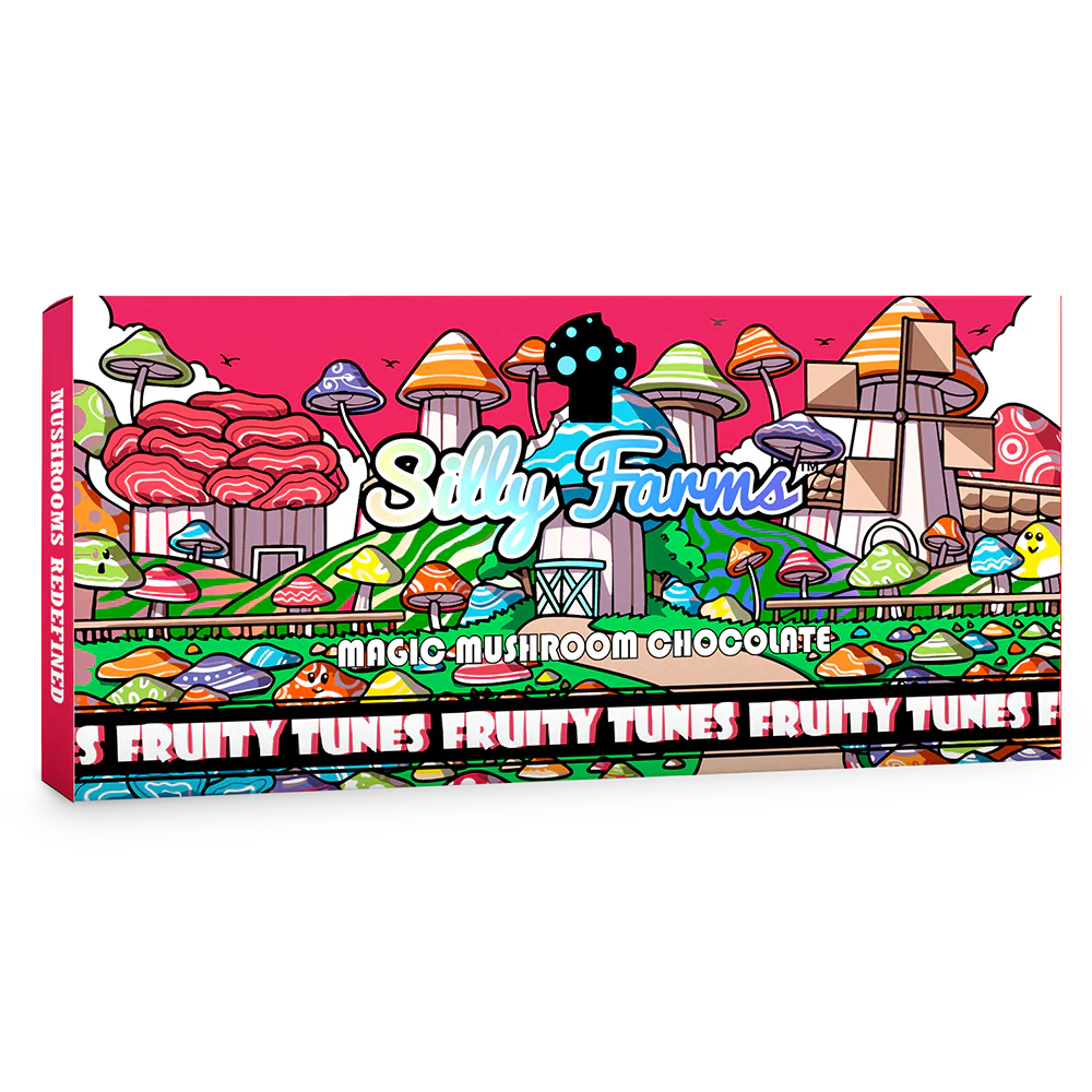 Fruity Mushroom White Chocolate Bar – Silly Farms Fruity Tunes