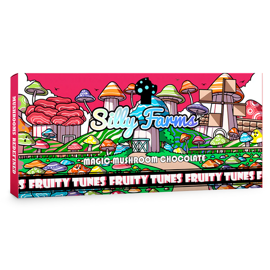 Fruity Mushroom White Chocolate Bar – Silly Farms Fruity Tunes