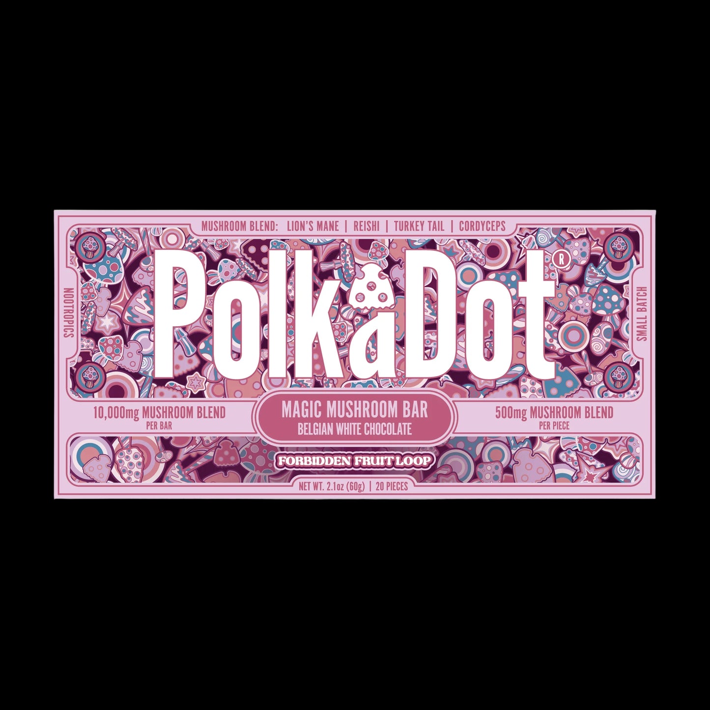 PolkaDot Forbidden Fruit Loop | Buy 10,000mg Gourmet Mushroom Chocolate Bar