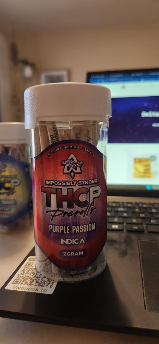 (10ct Jar) Purple Passion THC-P Preroll – 2g | Indica by Astro Eight