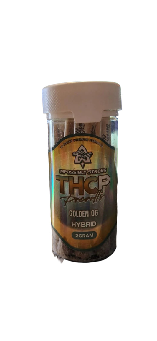 (10ct Jar) Golden OG THC-P PreRoll – 2g | Hybrid by Astro Eight
