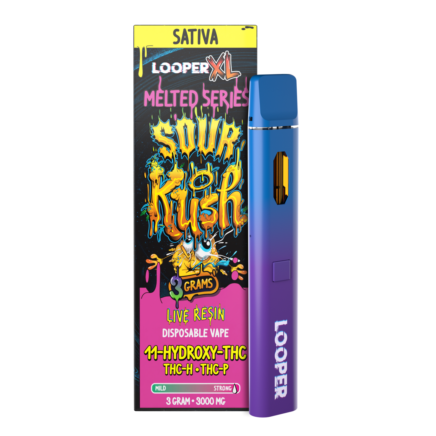 Looper Melted LR 3G THCP Disposable Sour Kush - Energizing Live Resin - Looper