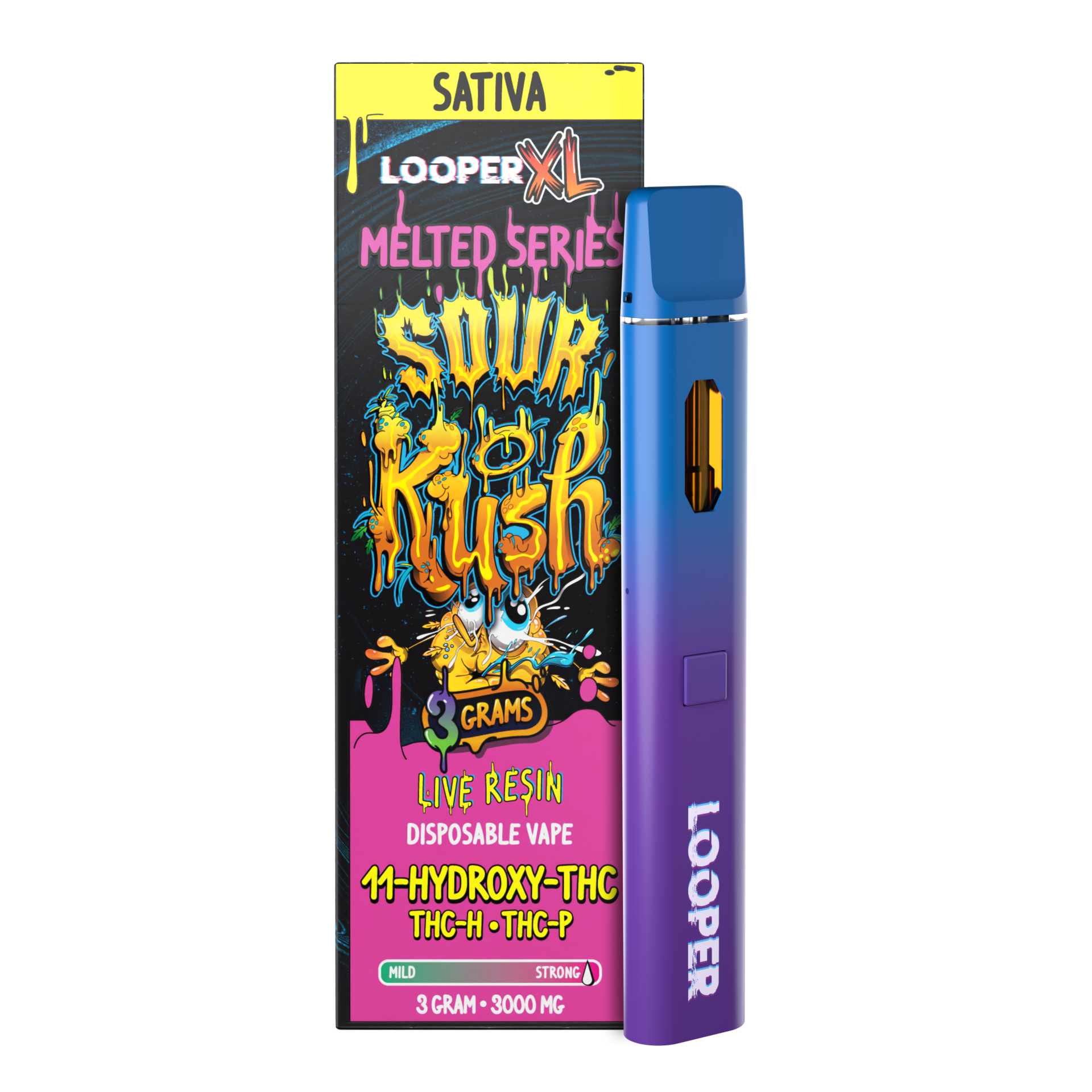 Looper Melted LR 3G THCP Disposable Sour Kush - Energizing Live Resin - Looper