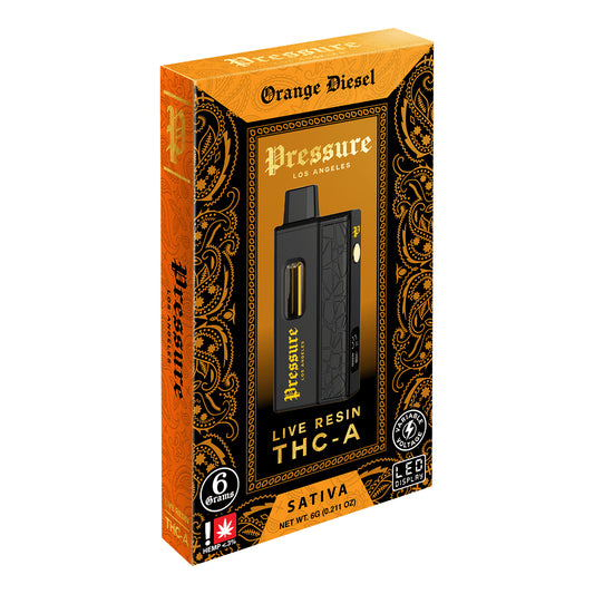 Pressure Orange Diesel – 6g THC-A | Potent Sativa Disposable Vape