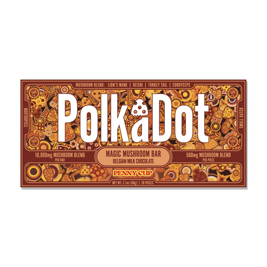 Polkadot Mushroom Chocolate – Penny Cup 500 mg | Functional Mushroom Chocolate Bar