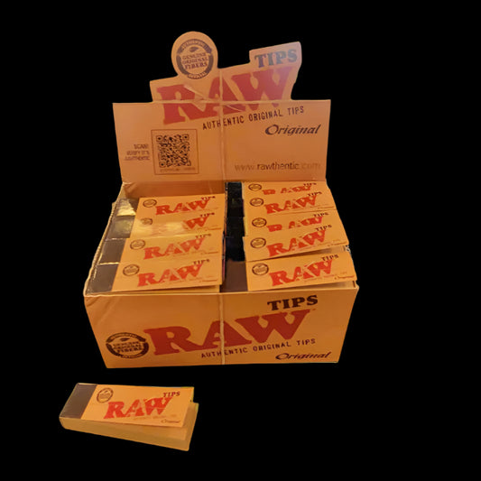 RAW Classic Tips – 50-Pack Unrefined Rolling Filter Tips