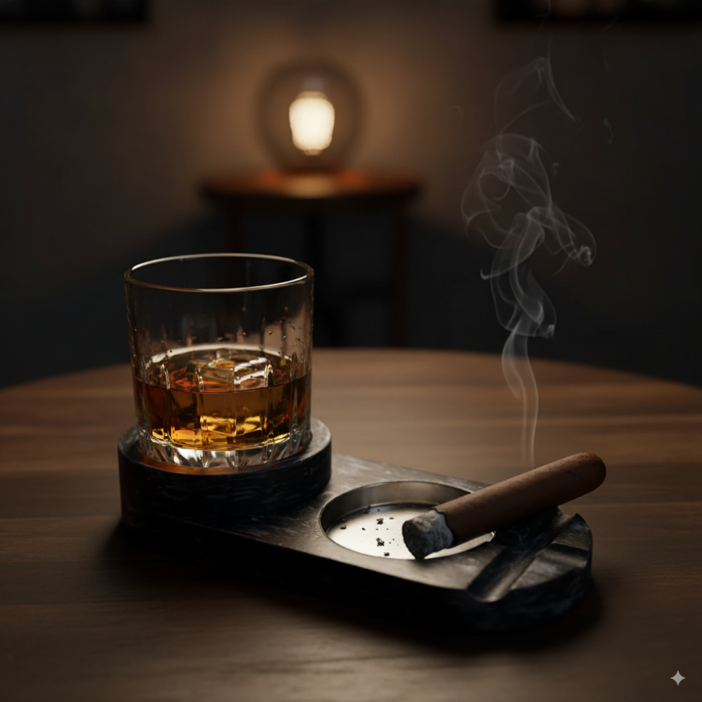 Trippy Goat Lazy Cigar Ashtray Brown – Designer Smoking Accessory | Cloud Culture