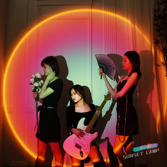 Sunset lamp golden hour aesthetic room lighting warm