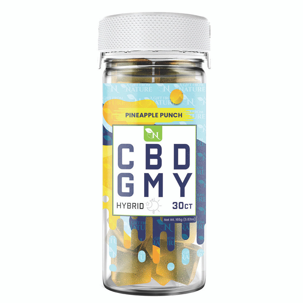 A Gift From Nature CBD Gummies Pineapple Punch 1500mg Broad Spectrum Hybrid 30ct