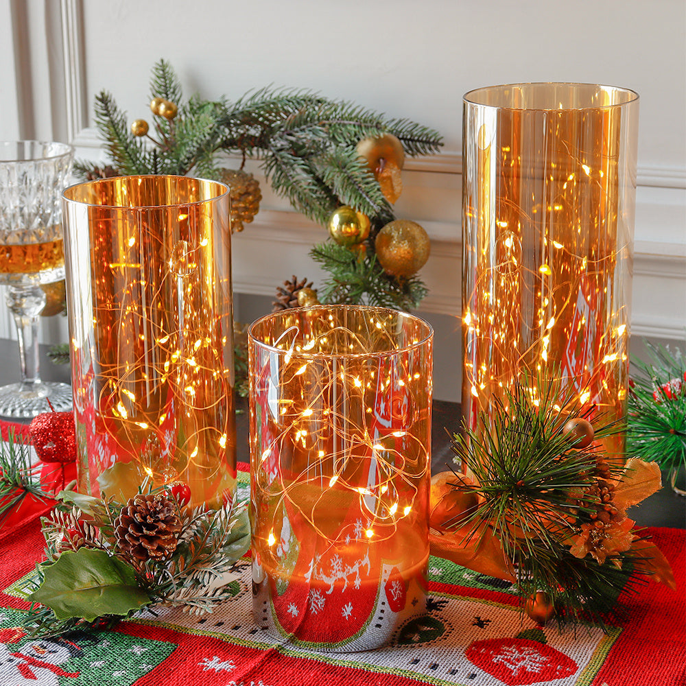 Glass star night light LED ornament aesthetic room decor