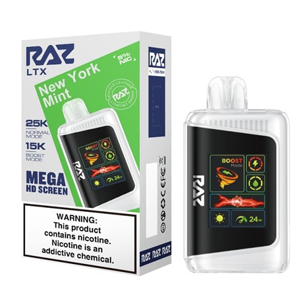 RAZ LTX 25K New York Mint disposable vape mint flavor Cloud Culture St Pete