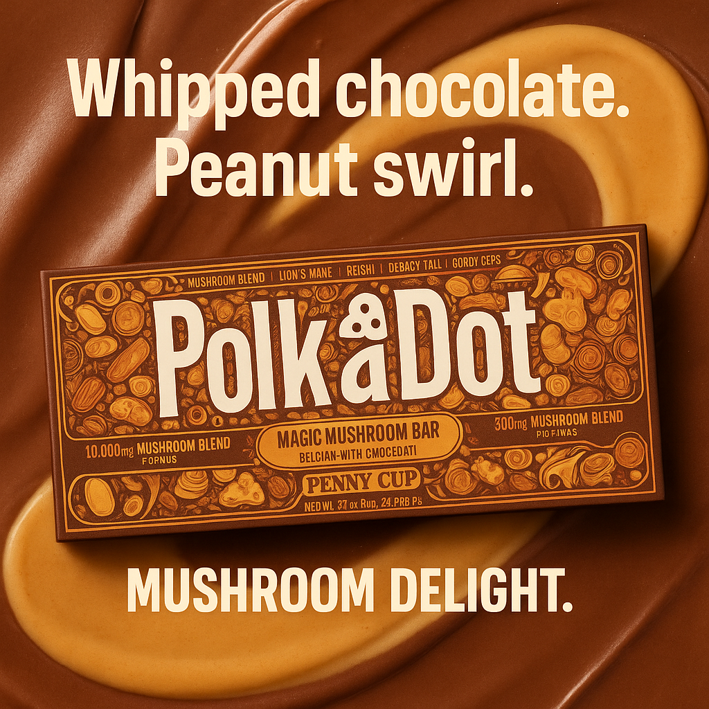 Polkadot Penny Cup | Buy 10,000mg Gourmet Mushroom Chocolate Bar
