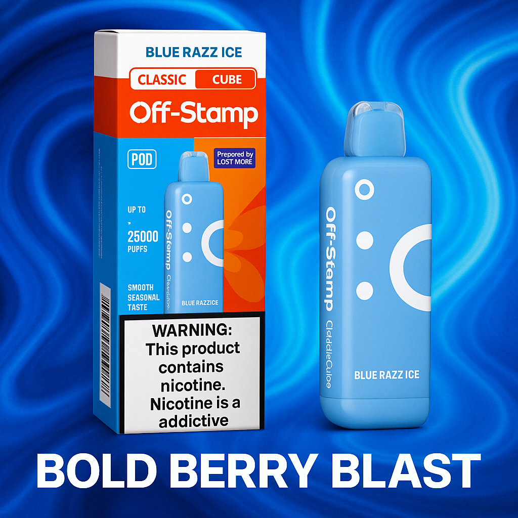 Off-Stamp X-Cube Popping Blue Razz Pod – Sweet Cube 25K Puffs | Premium Replacement