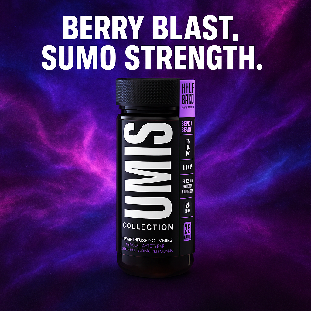 Half Bak’d Berry Blast 25ct – 420 mg Sumo Gummies | 10,000 mg THC Blend