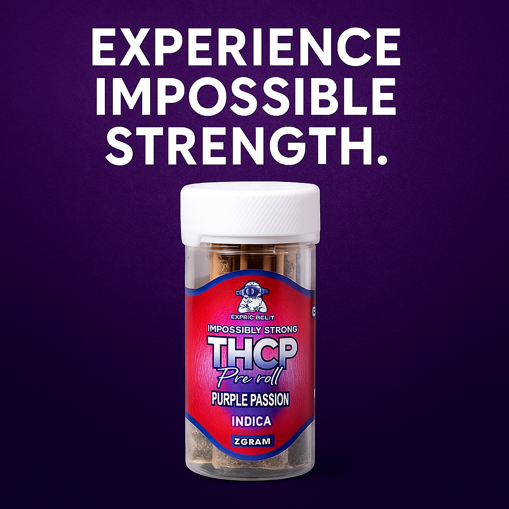 (10ct Jar) Purple Passion THC-P Preroll 2g | Indica by Astro Eight