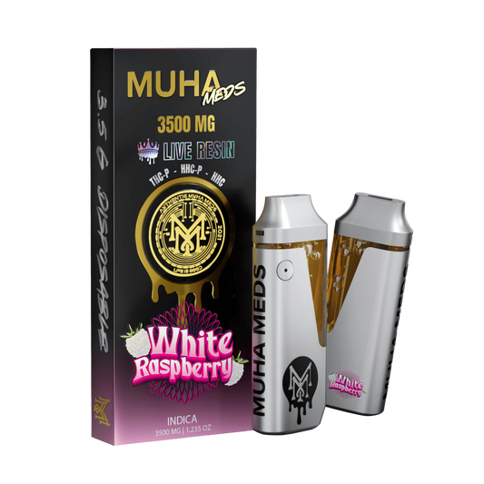 MUHA MEDS LIVE RESIN 3.5GRM DISP  WHITE RASPBERRY (INDICA)