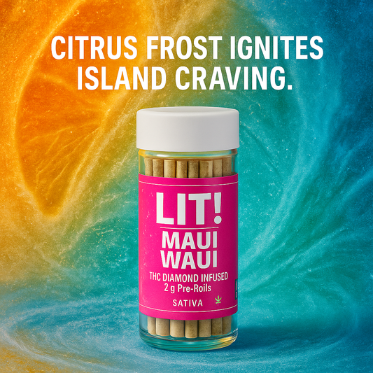 LIT THC Diamond 2 g Pre-Rolls – Maui Waui (Sativa, Liquid Diamonds Infused)