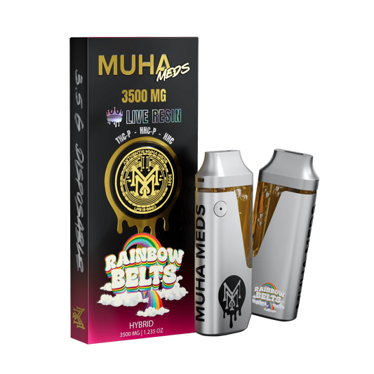 MUHA MEDS LIVE RESIN 3.5GRM DISP  RAINBOW BELTS (HYBRID)