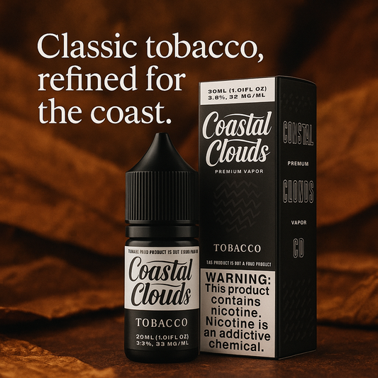 Coastal Clouds Tobacco Salt — 35mg Nicotine Salt | Premium Pod E-Liquid