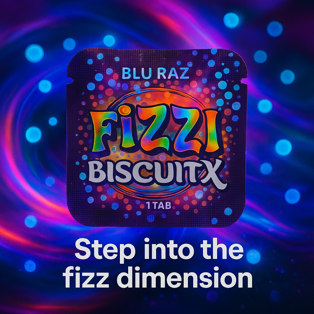 Fizzi BiscuitX Euphoric Tablets – Blue Razz | Fast-Acting Psychedelic-Inspired Nootropic