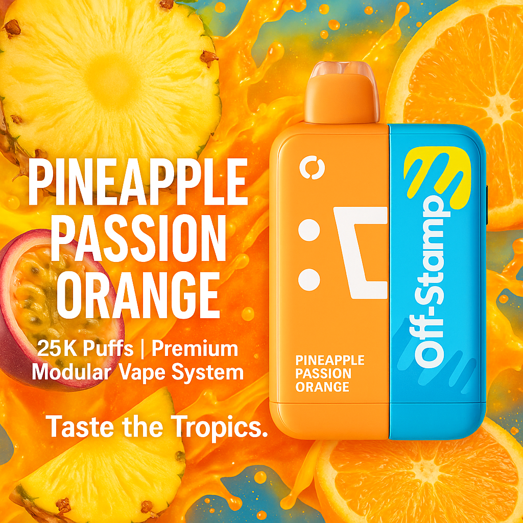 Off-Stamp Pineapple Passion Orange X-Cube Kit - 25K Puffs Premium Modular Vape System