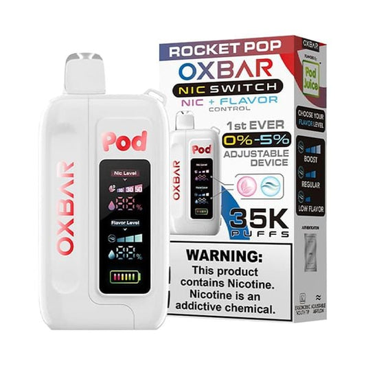 Buy Rocket Pop – OXBAR Nic Switch 35K Puff Disposable Vape w/ Adjustable Nicotine & Flavor Control